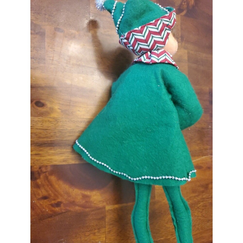 Annalee 2008 Green Elf Christmas Doll Figure 20” Posable Pixie - Picture 9 of 12